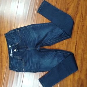 Seven 7 Tummy Less Skinny Denim Jeans Inseam 30"